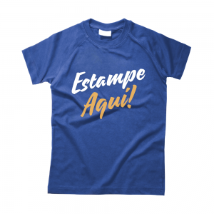 Camiseta Azul Marinho Malha 100% algodão 30.1 Gola redonda Estampa Colorida ou Preto e Branco 100% Algodão Estamparia Camiseta personalizada colorida disponível do P ao GG Másculino