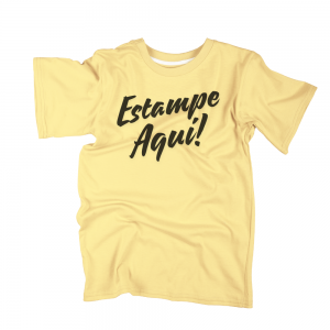 Camiseta Amarelo Claro Malha 100% algodão 30.1 Gola redonda Colorido ou Preto e Branco 100% Algodão Estamparia Camiseta personalizada colorida disponível do P ao GG Másculino