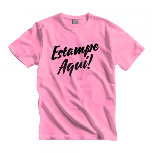 Camiseta Rosa Chiclete Malha 100% algodão 30.1 Gola redonda Estampa Colorida ou Preto e Branco 100% Algodão Estamparia Camiseta personalizada colorida disponível do P ao GG Másculino