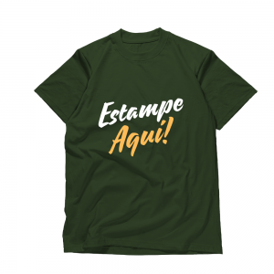 Camiseta Verde Militar Malha 100% algodão 30.1 Gola redonda Estampa Colorida ou Preto e Branco 100% Algodão Estamparia Camiseta personalizada colorida disponível do P ao GG Másculino